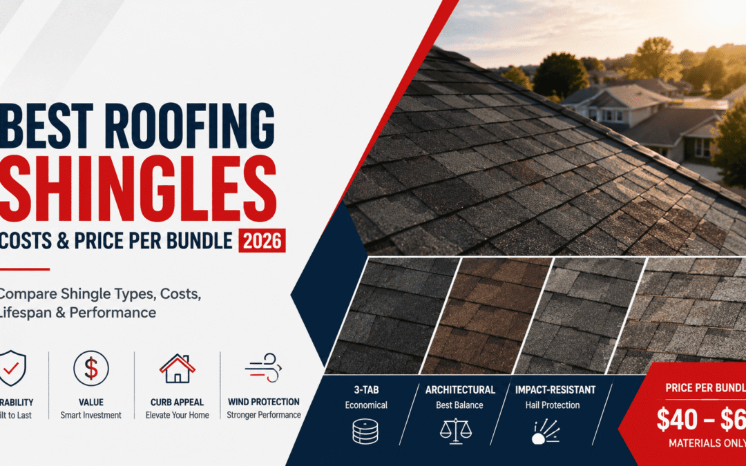Best Roofing Shingles: Costs & Price Per Bundle 2026