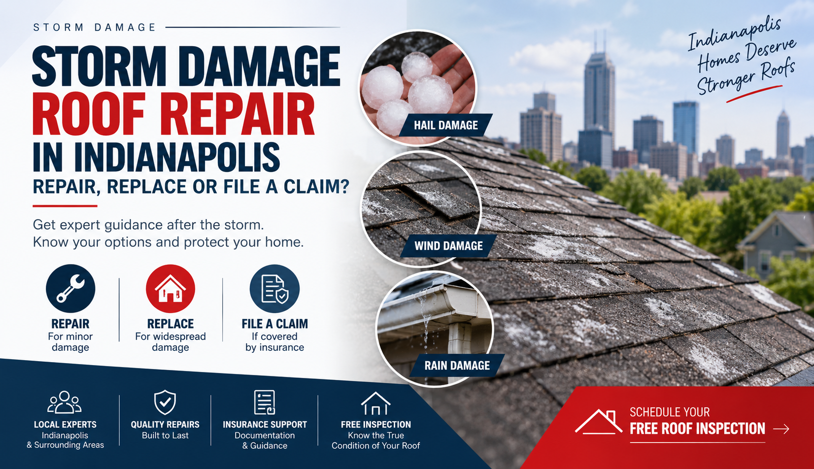 Storm Damage Roof Repair Indianapolis Storm Damage Roof Repair in Indianapolis